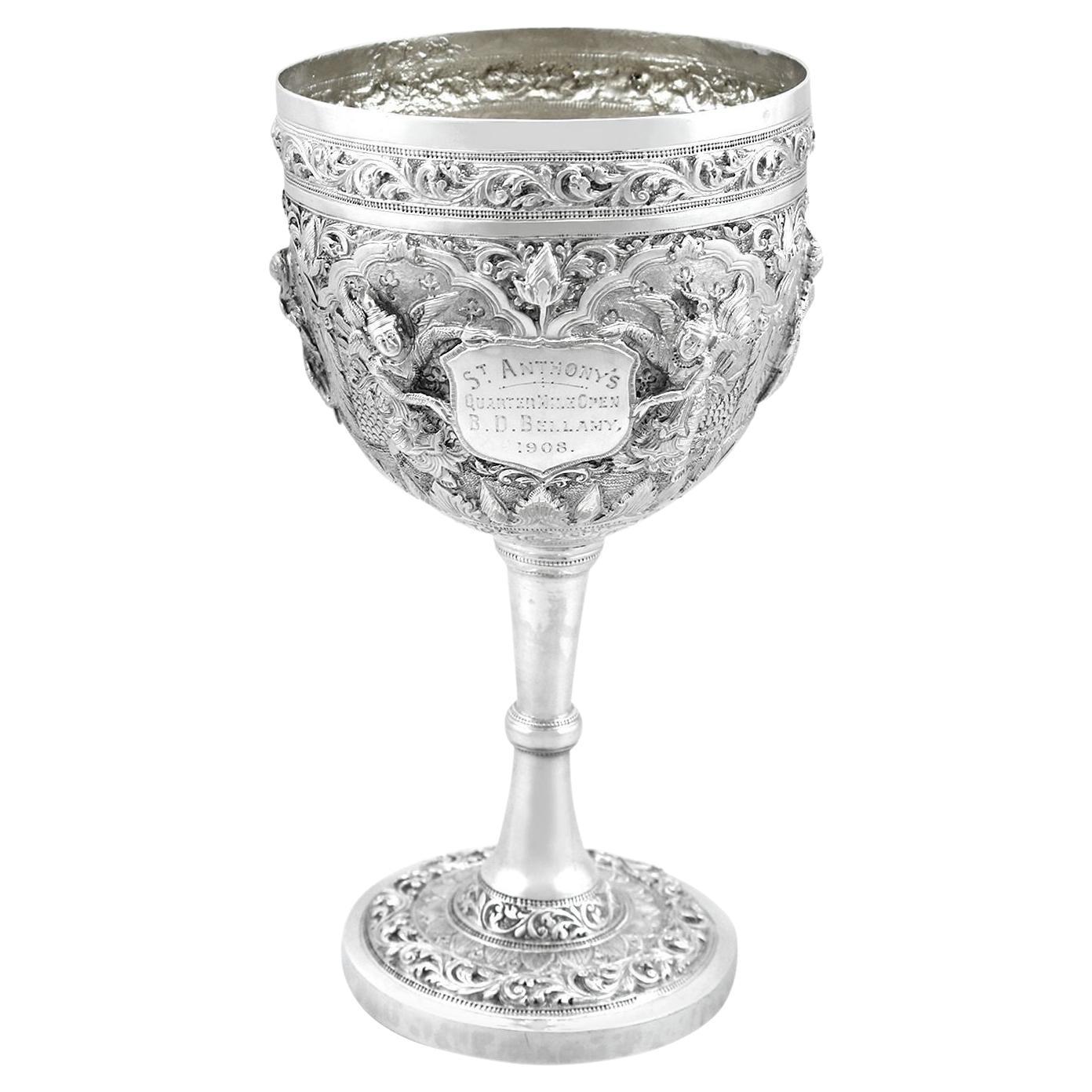 Antique Burmese Silver Goblet Circa 1908