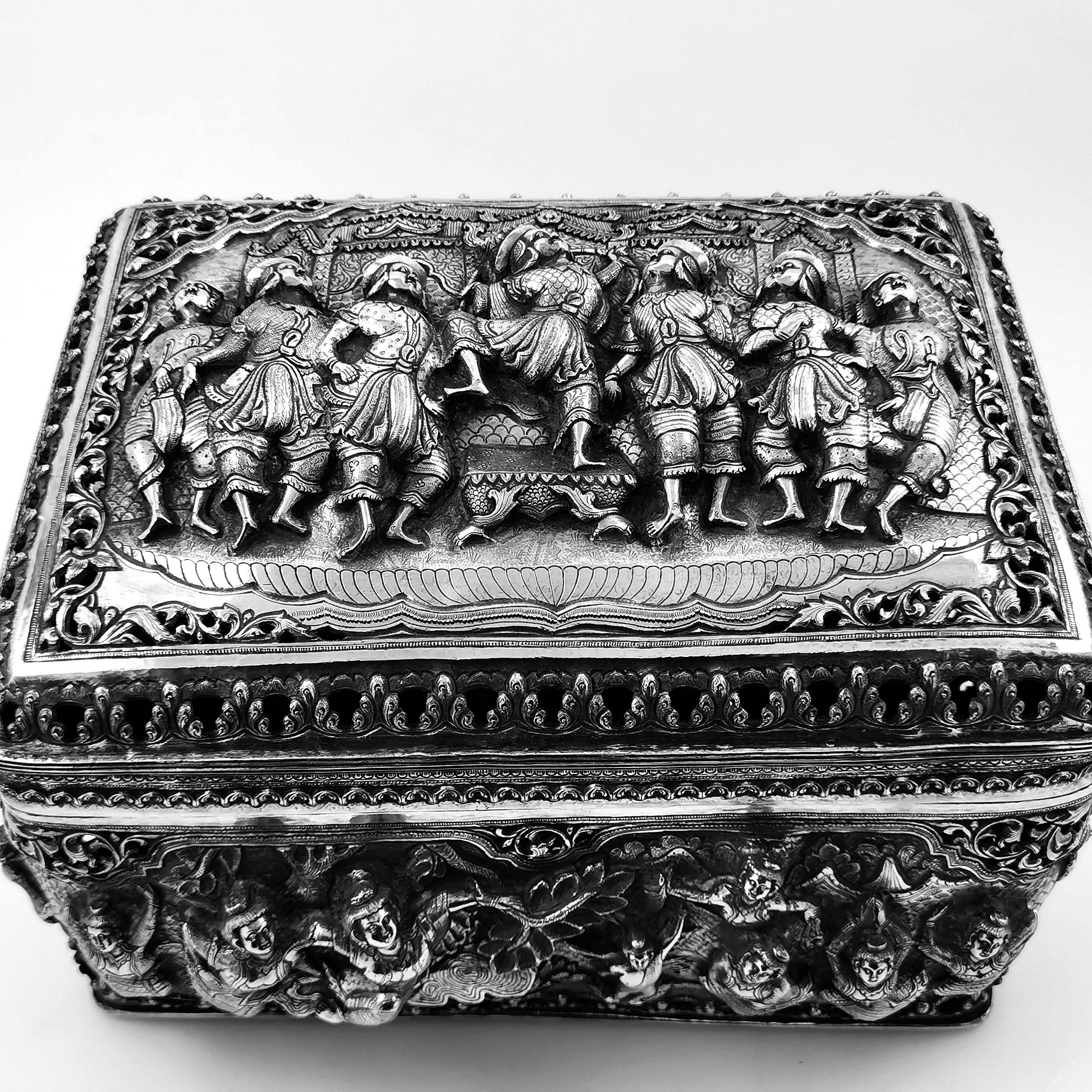 burmese silver box