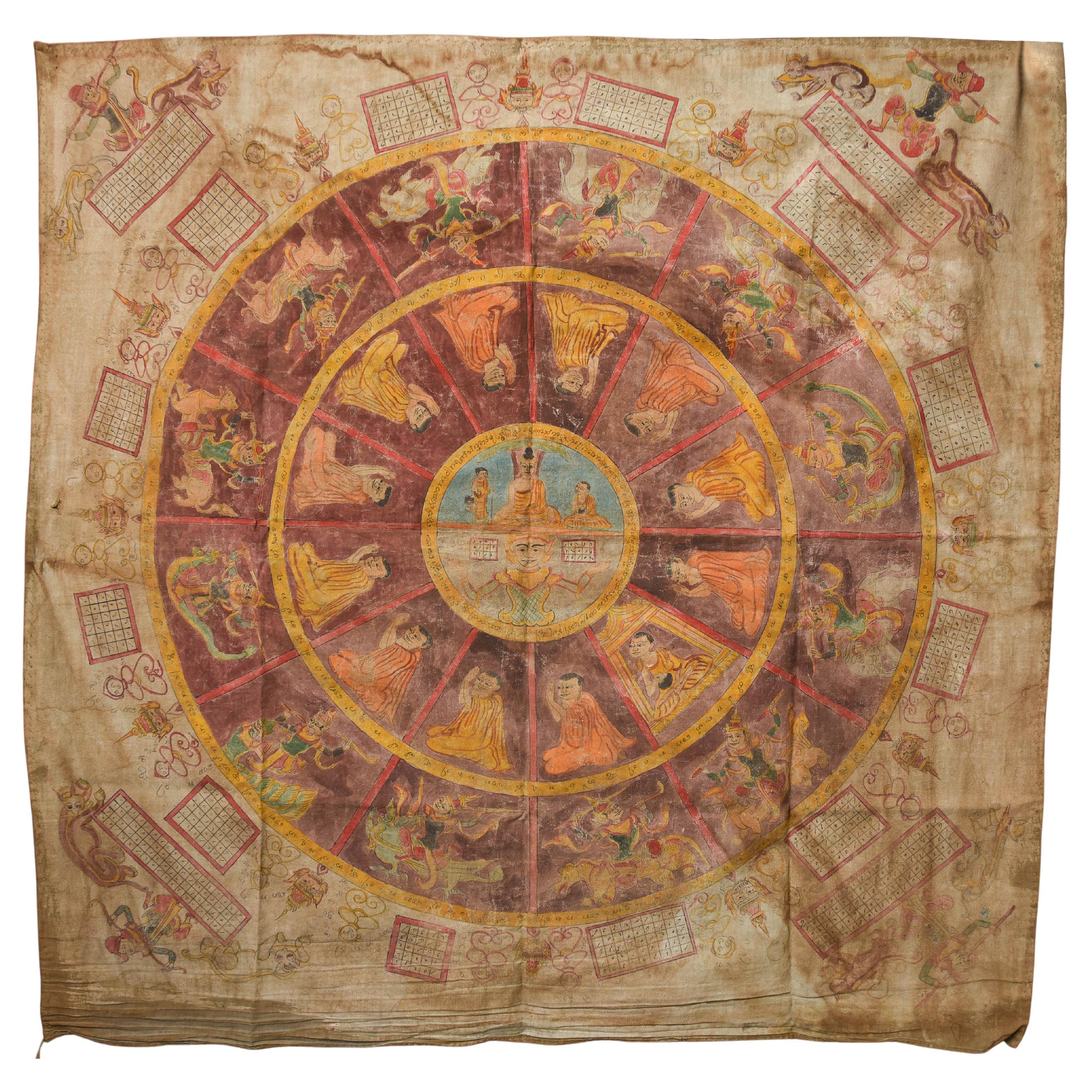 Antico disegno di un tempio birmano, 7629 in vendita