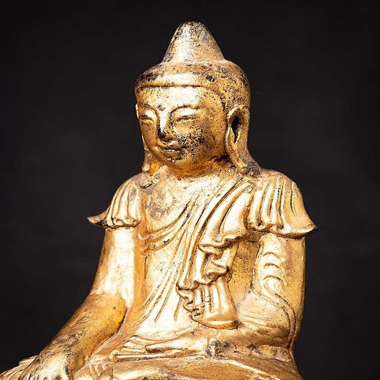 Antique Burmese Wooden Buddha Statue from Burma For Sale 7