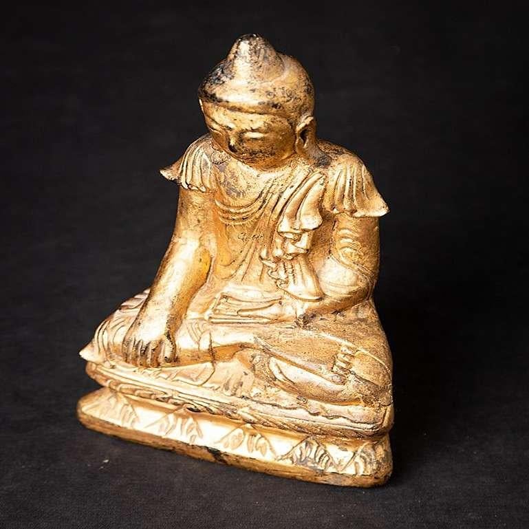 Antique Burmese Wooden Buddha Statue from Burma For Sale 9