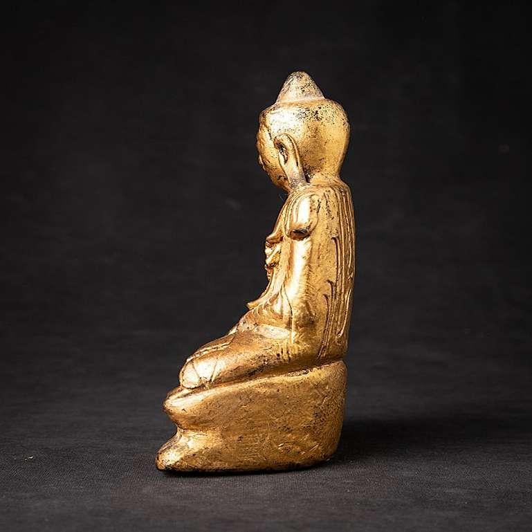 Antique Burmese Wooden Buddha Statue from Burma In Good Condition For Sale In DEVENTER, NL