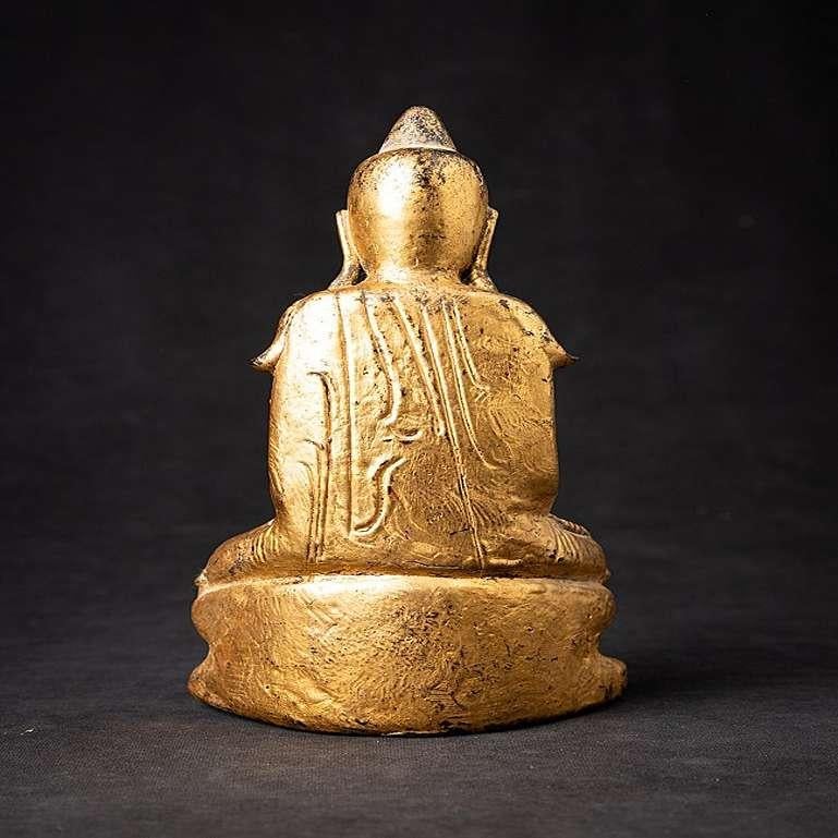 19th Century Antique Burmese Wooden Buddha Statue from Burma For Sale