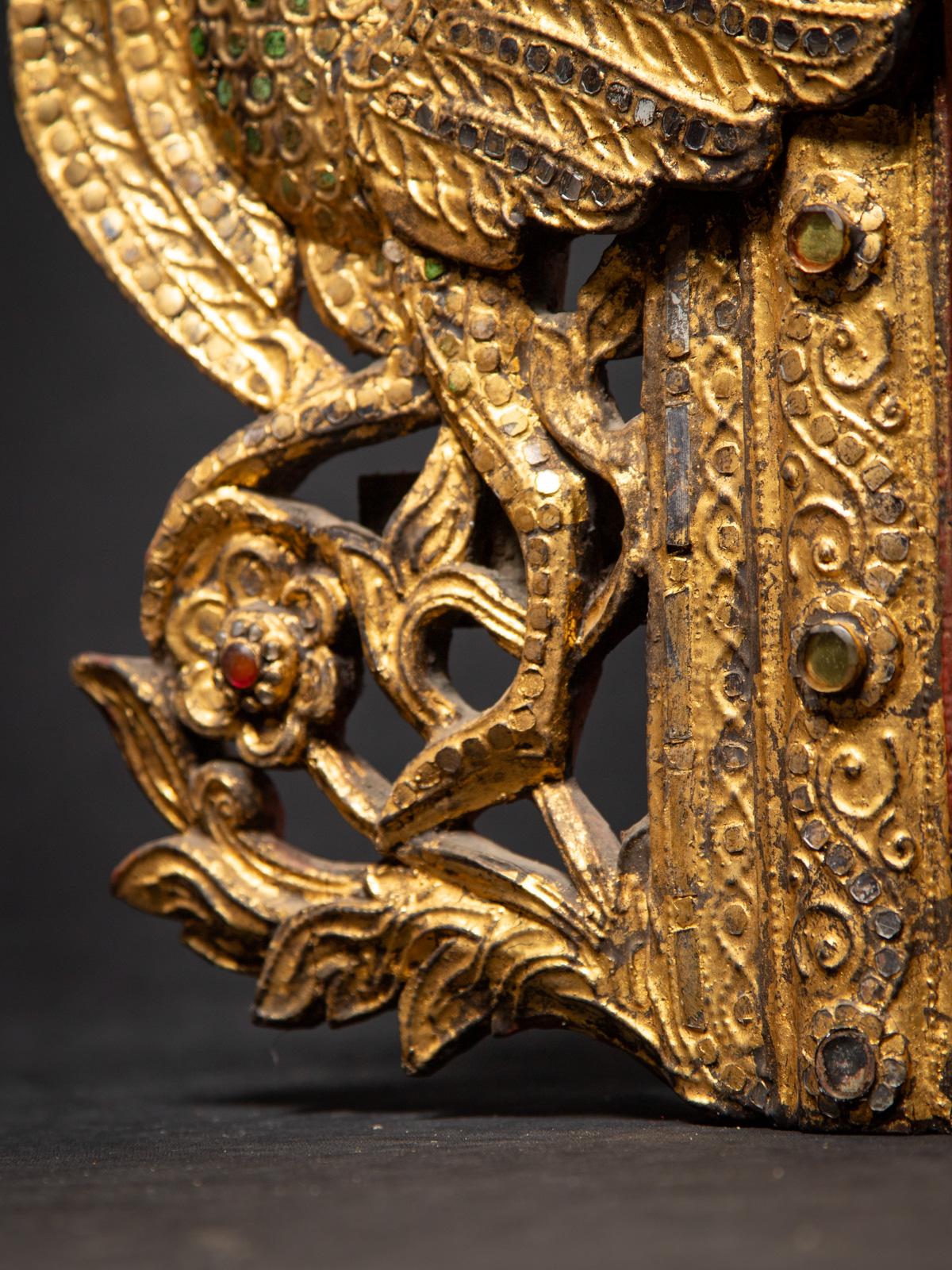 Antike birmanische Tempeltafel aus Holz aus Birma - OriginalBuddhas 8