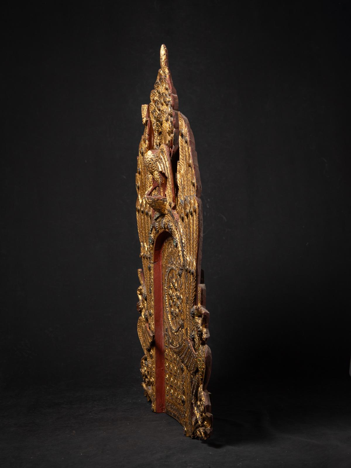 Antike birmanische Tempeltafel aus Holz aus Birma - OriginalBuddhas 11