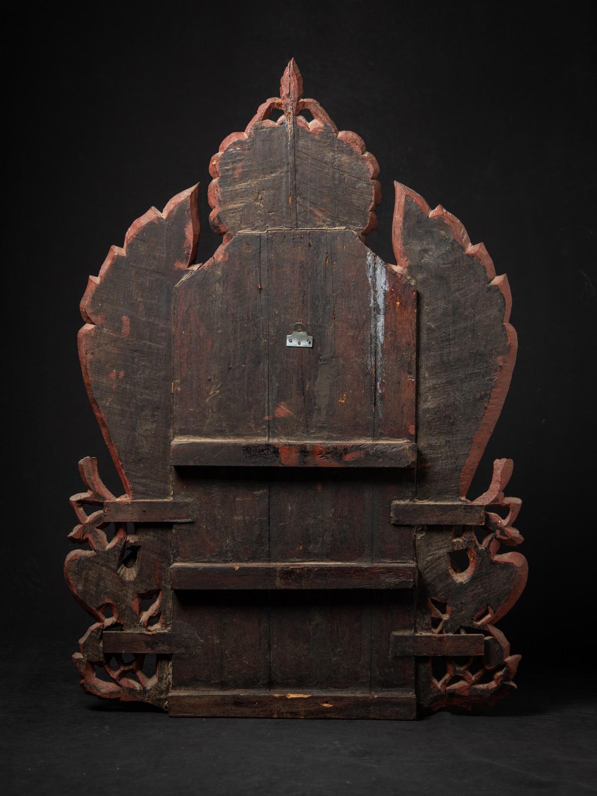 Antike birmanische Tempeltafel aus Holz aus Birma - OriginalBuddhas 12