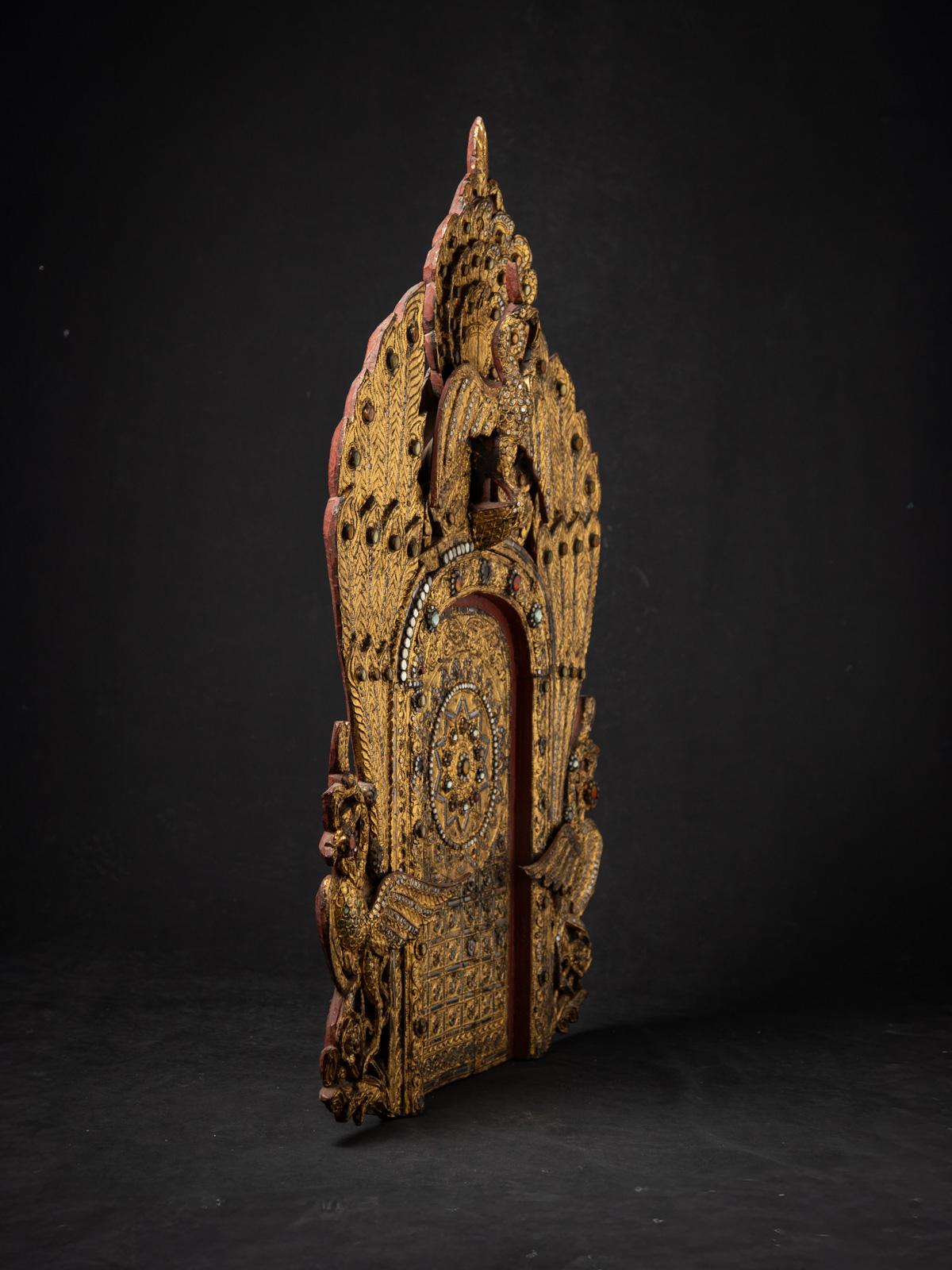 Antike birmanische Tempeltafel aus Holz aus Birma - OriginalBuddhas 13