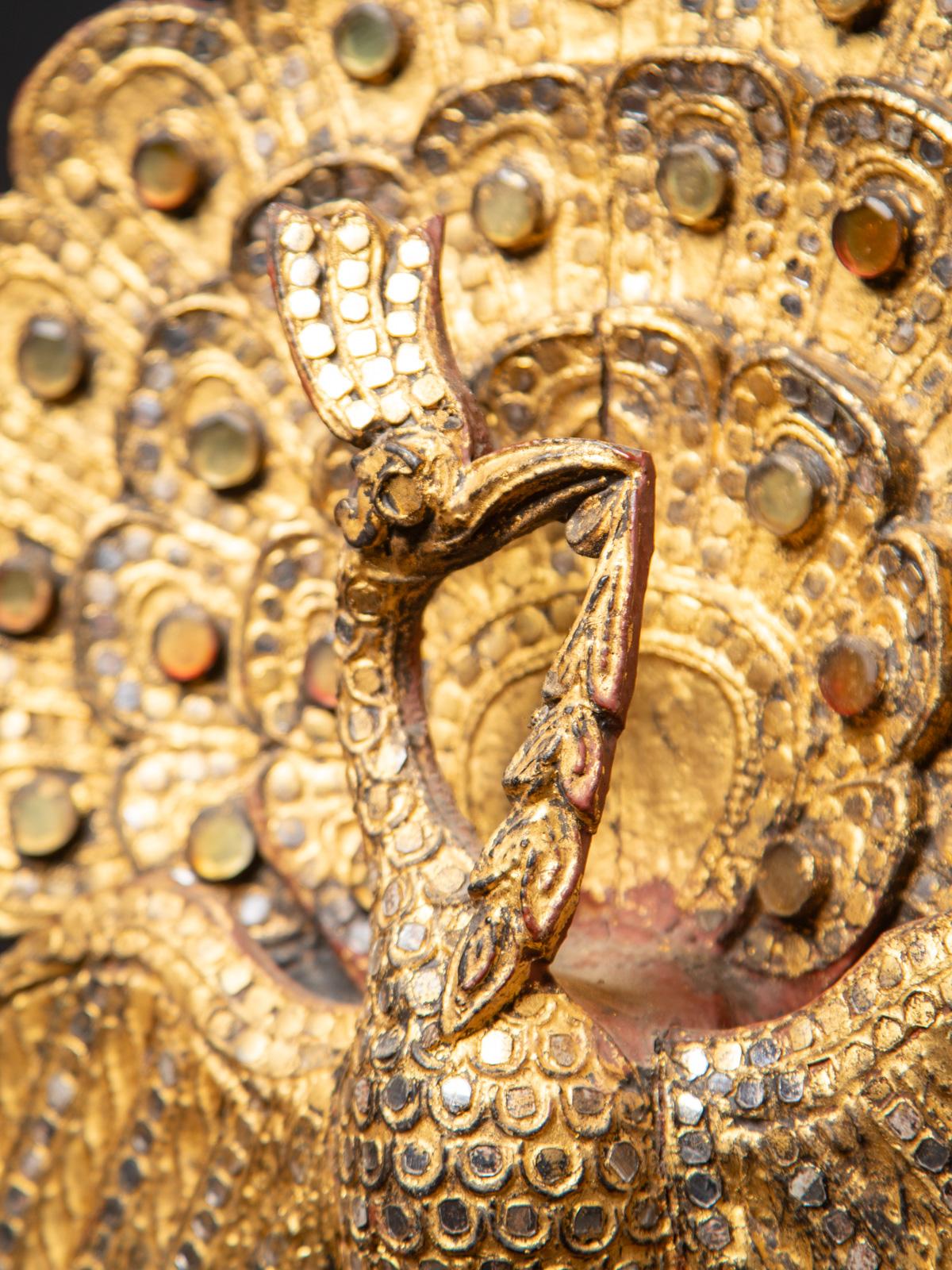 Antike birmanische Tempeltafel aus Holz aus Birma - OriginalBuddhas 2