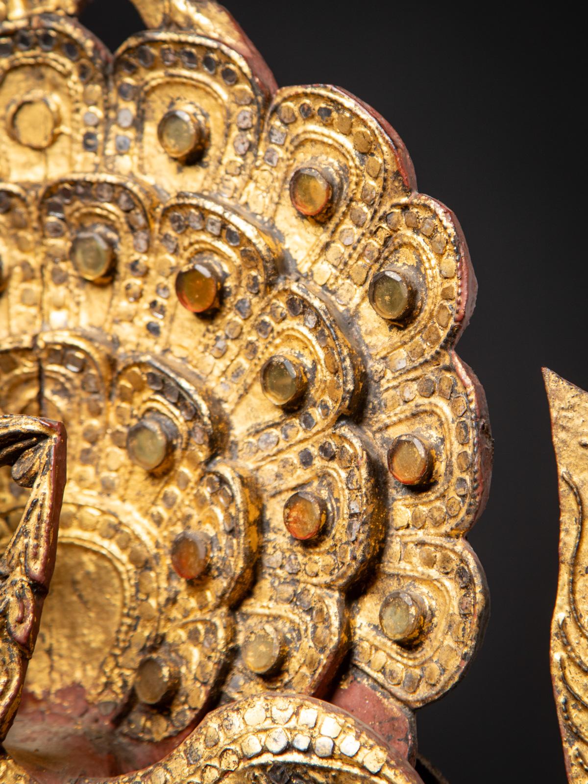 Antike birmanische Tempeltafel aus Holz aus Birma - OriginalBuddhas 3