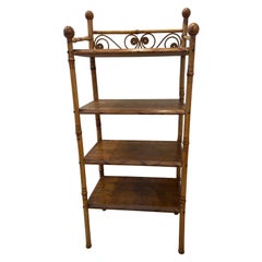 Antique Burnt Bamboo Shelf