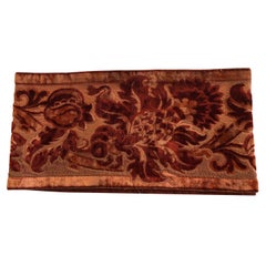 Antique Burnt Orange Gaufrage Velvet Trims