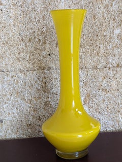 Antique Burnt Yellow Mid-20th Century Opaline Vase