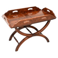 Antique Burr Elm Butlers Tray Top Coffee Table