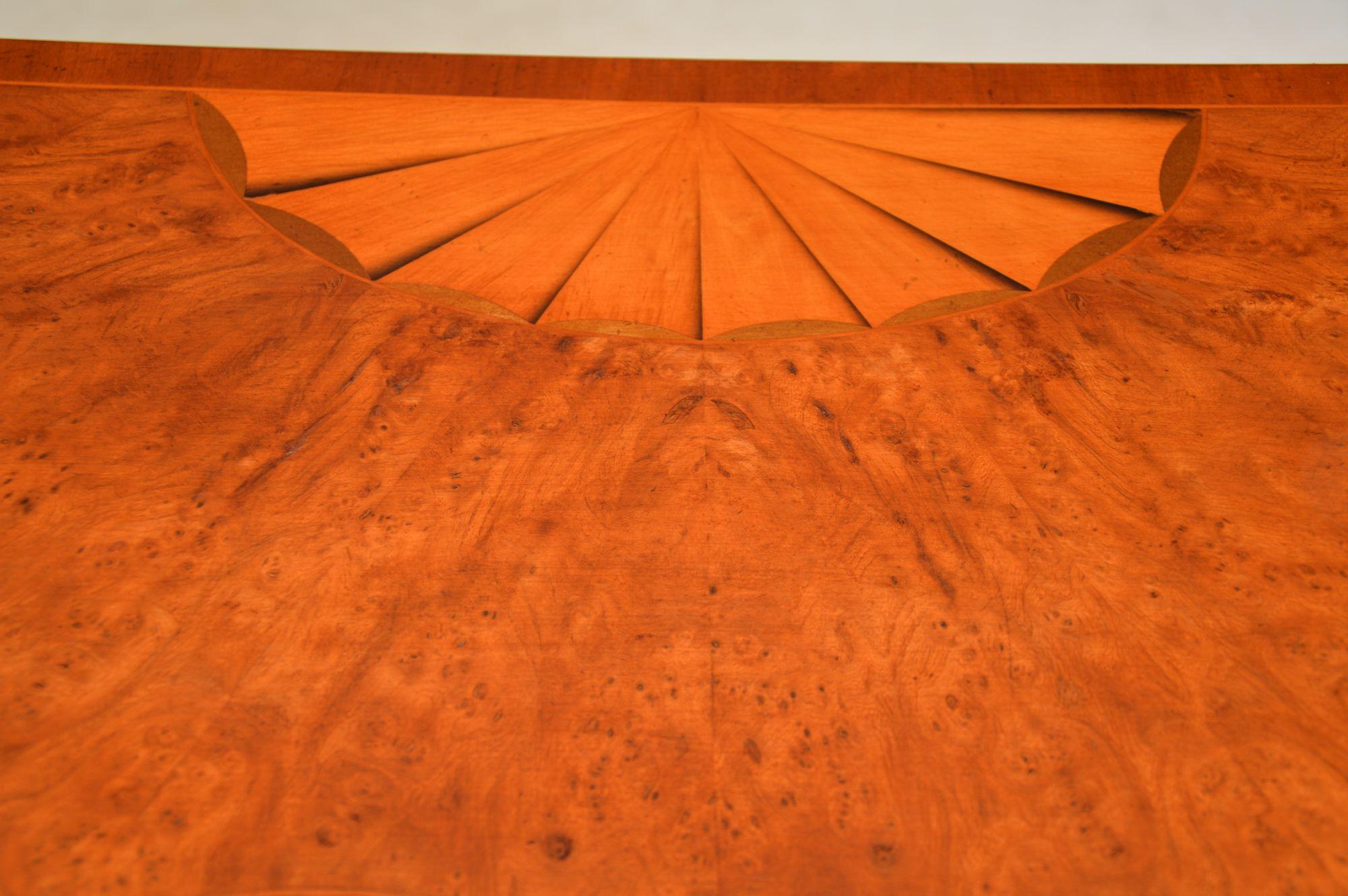 Antique Burr Elm Sheraton Style Console Table 2