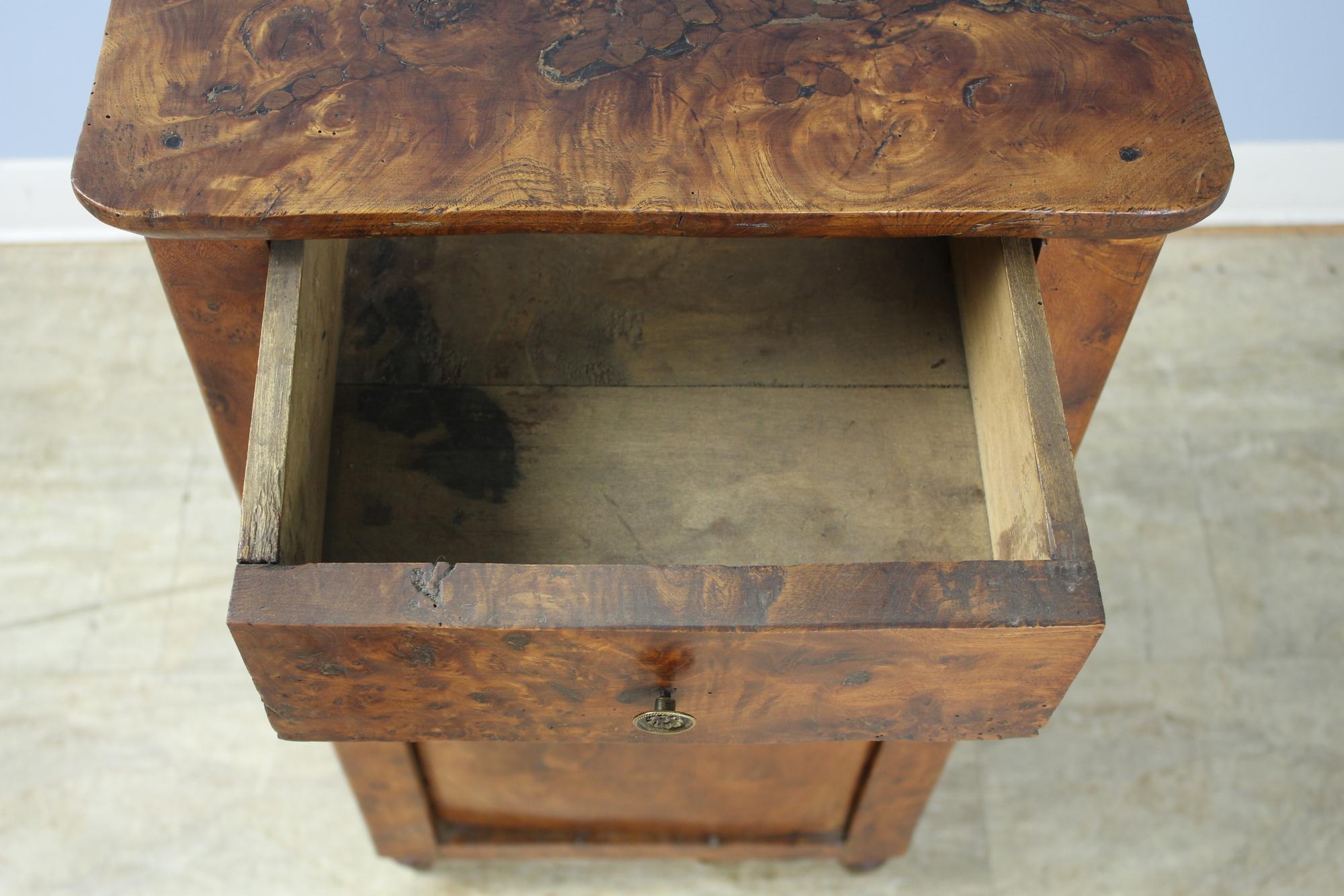 Antique Burr Elm Side Cabinet 6