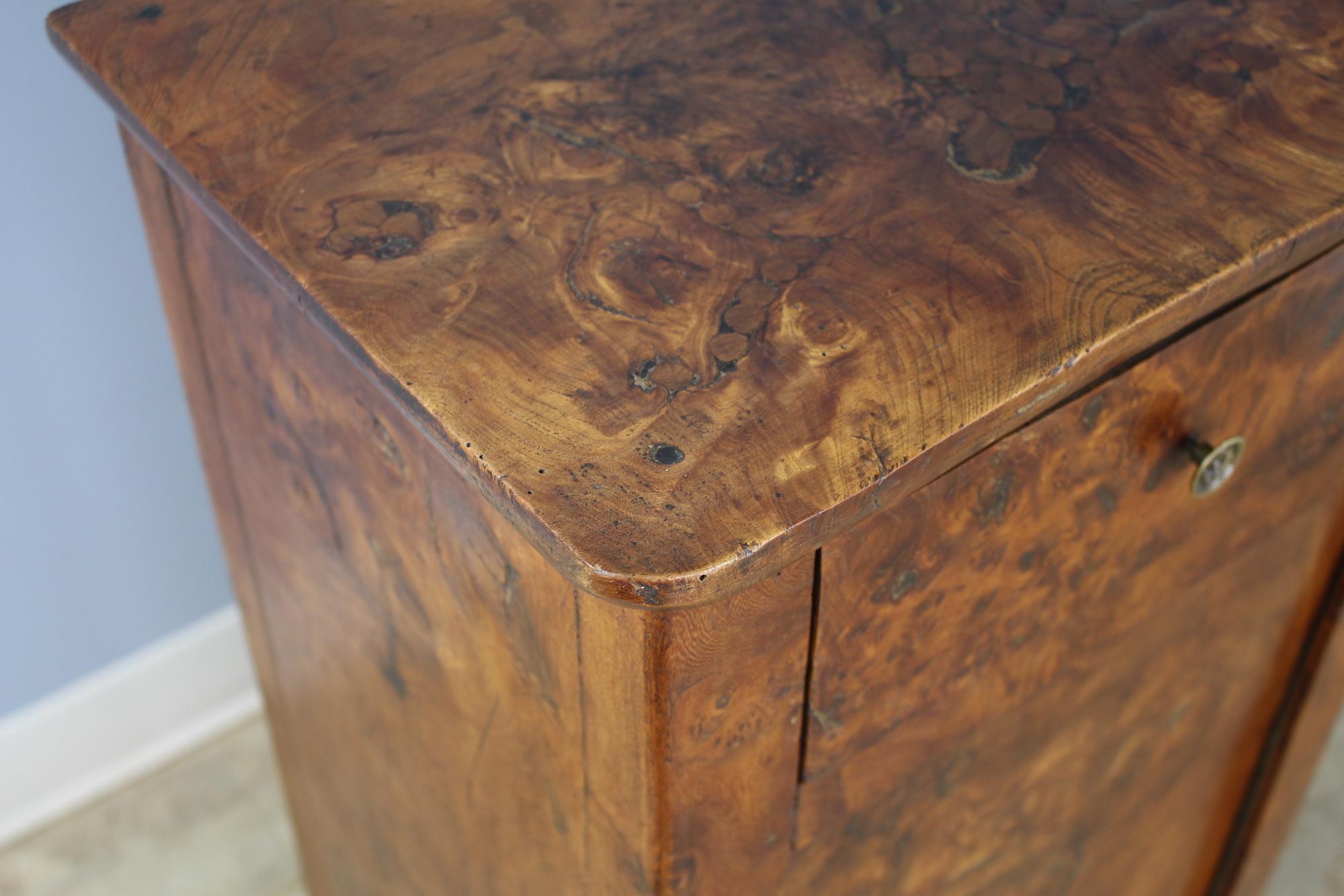 Antique Burr Elm Side Cabinet 3