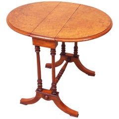 Antique Burr Walnut Baby Sutherland Table
