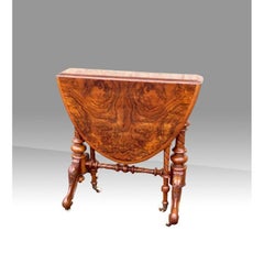 Antique Burr Walnut "Baby" Sutherland Table in Superb Condition