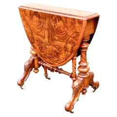 Antique Burr Walnut "Baby" Sutherland Table in Superb Condition