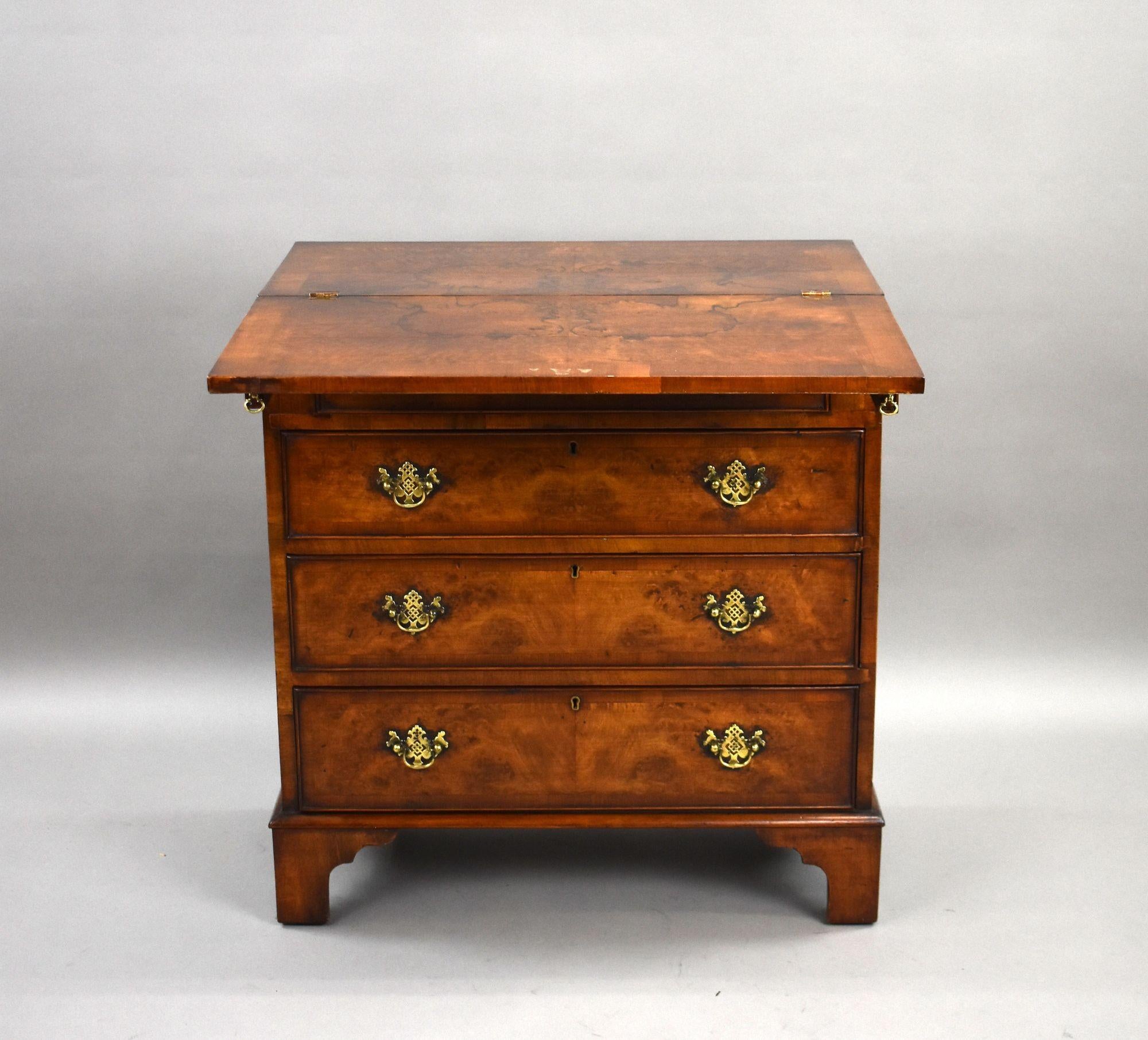 Antique Burr Walnut Bachelors Chest For Sale 2