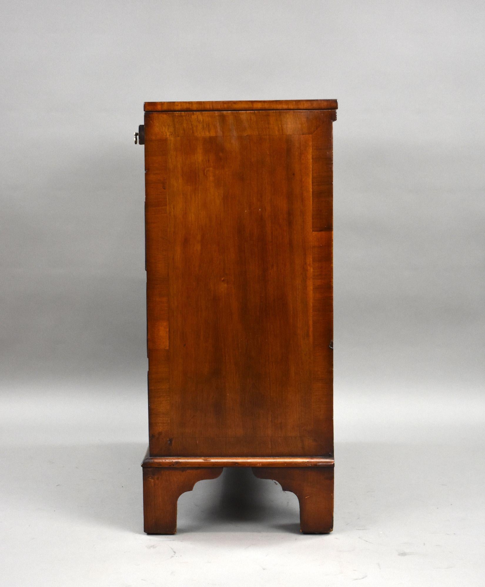 Antique Burr Walnut Bachelors Chest For Sale 4