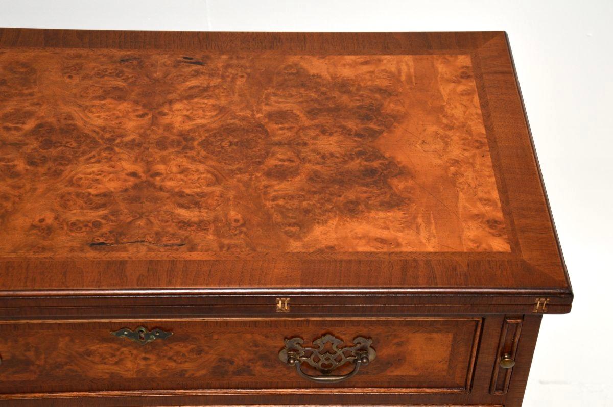 Antique Burr Walnut Bachelors Chest of Drawers For Sale 4