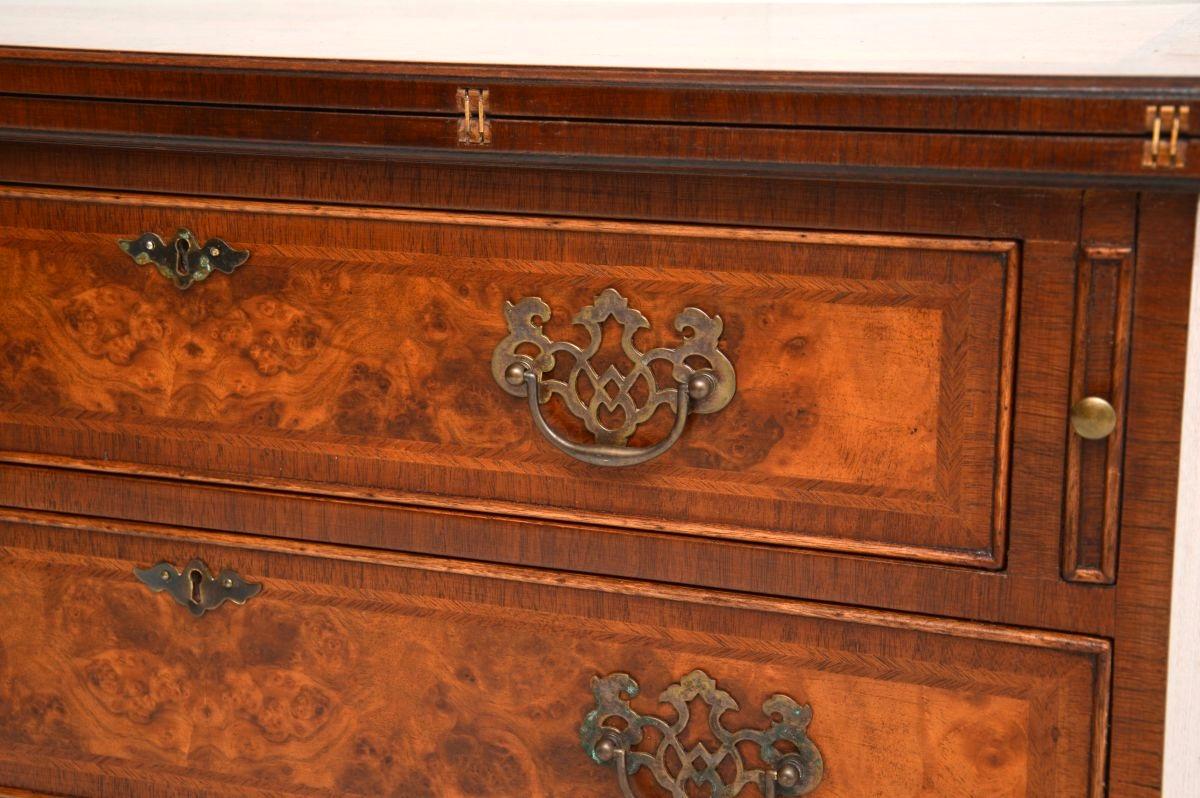 Antique Burr Walnut Bachelors Chest of Drawers For Sale 6