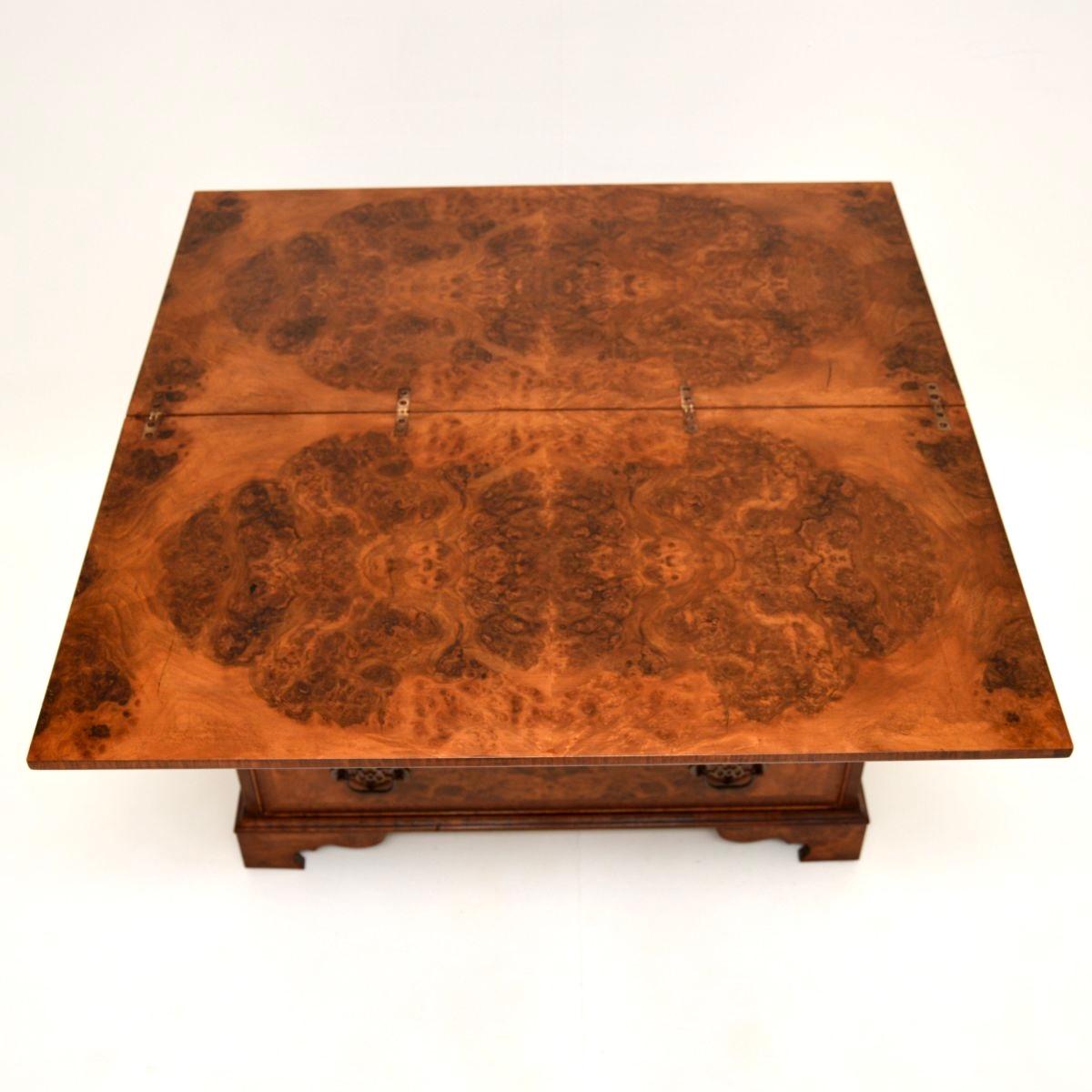 British Antique Burr Walnut Bachelors Chest of Drawers For Sale