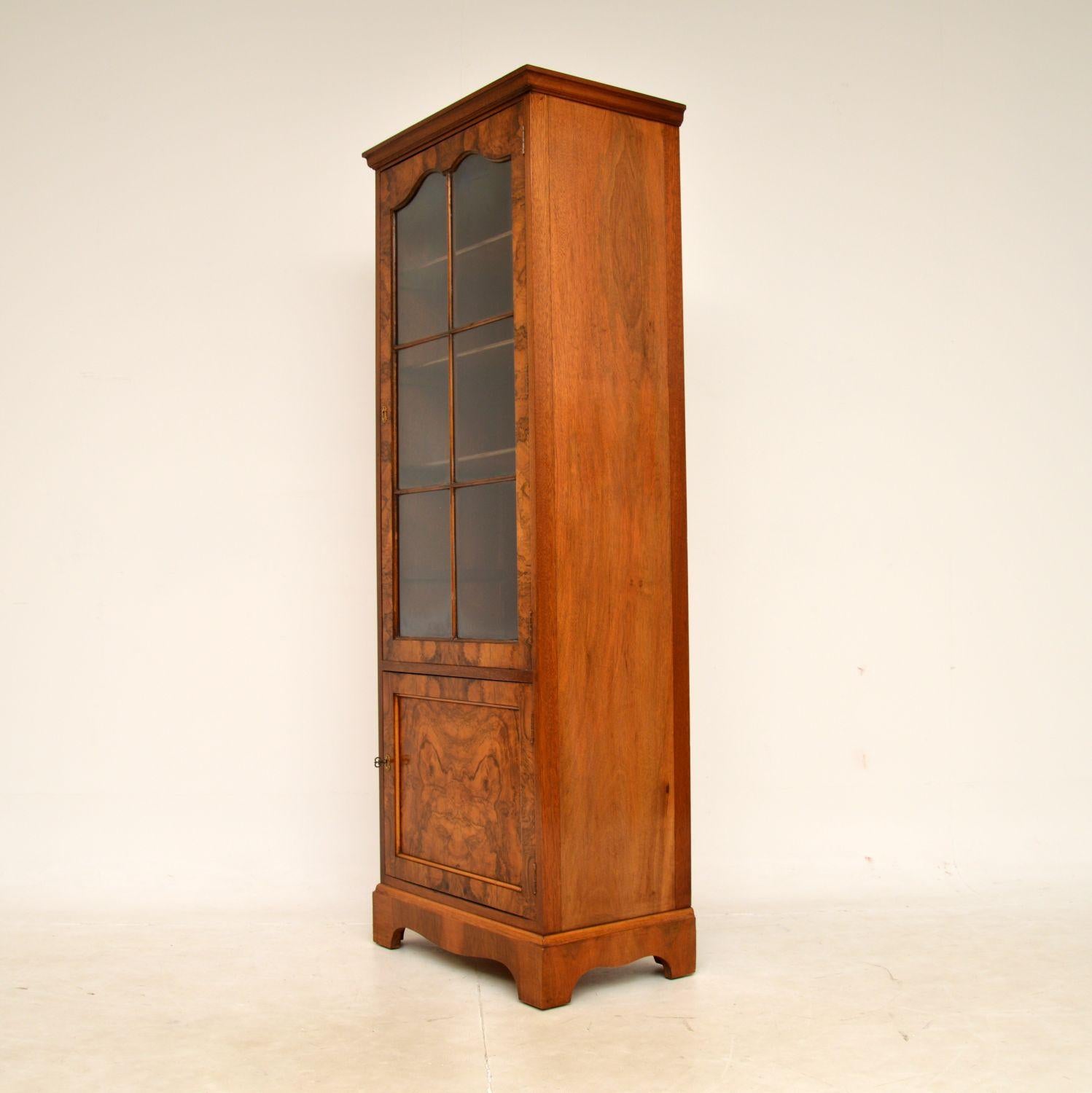 Antique Burr Walnut Bookcase / For Sale at 1stDibs