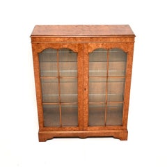 Antique Burr Walnut Bookcase