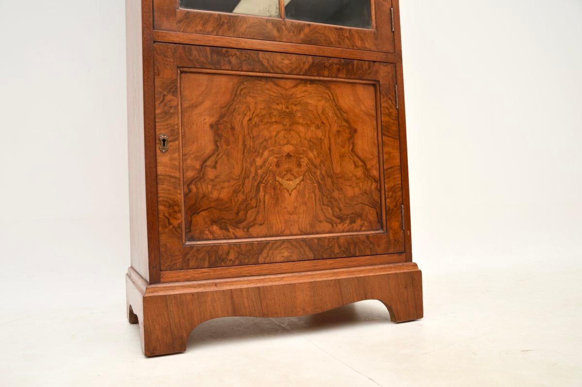 Mid-20th Century Antique Burr Walnut Bookcase