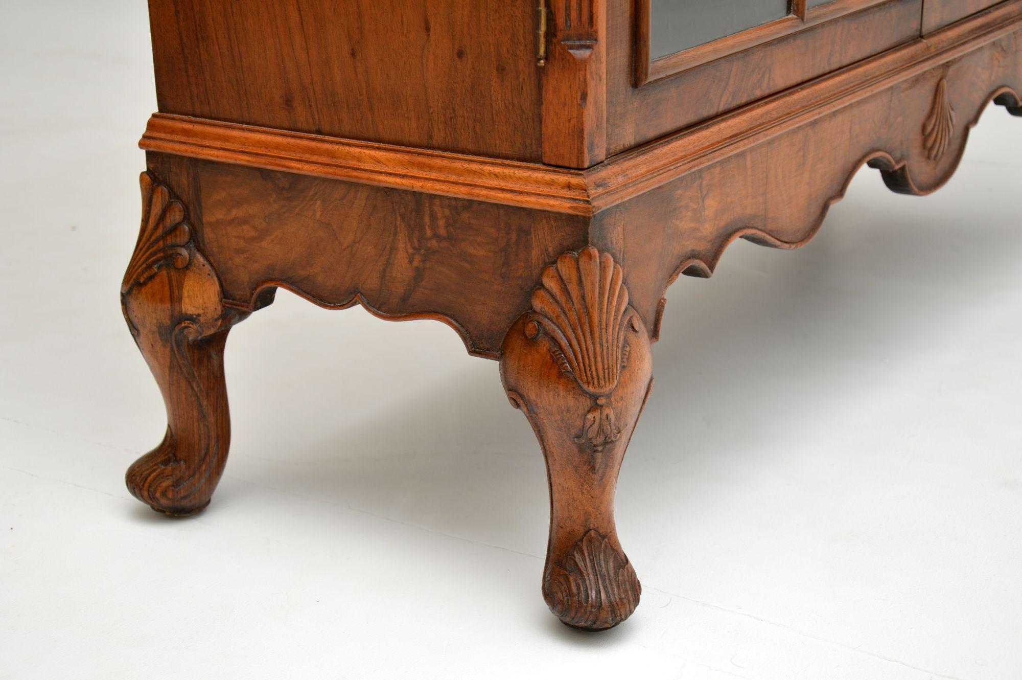 Antique Burr Walnut Bookcase 1