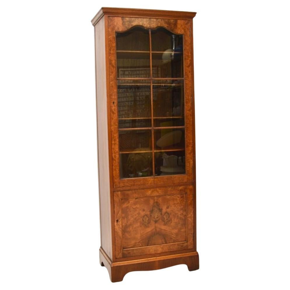 Antique Burr Walnut Bookcase