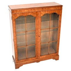 Antique Burr Walnut Bookcase