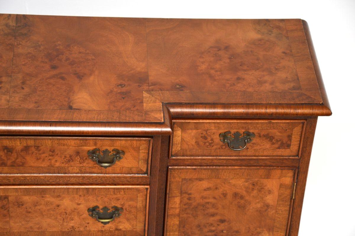 Antique Burr Walnut Breakfront Sideboard For Sale 2