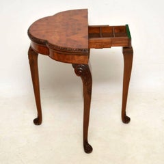 Antique Burr Walnut Card Table