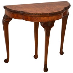 Antique Burr Walnut Card Table