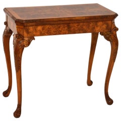 Antique Burr Walnut Card Table