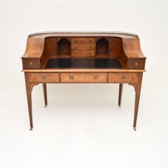 Antique Burr Walnut Carlton House Desk