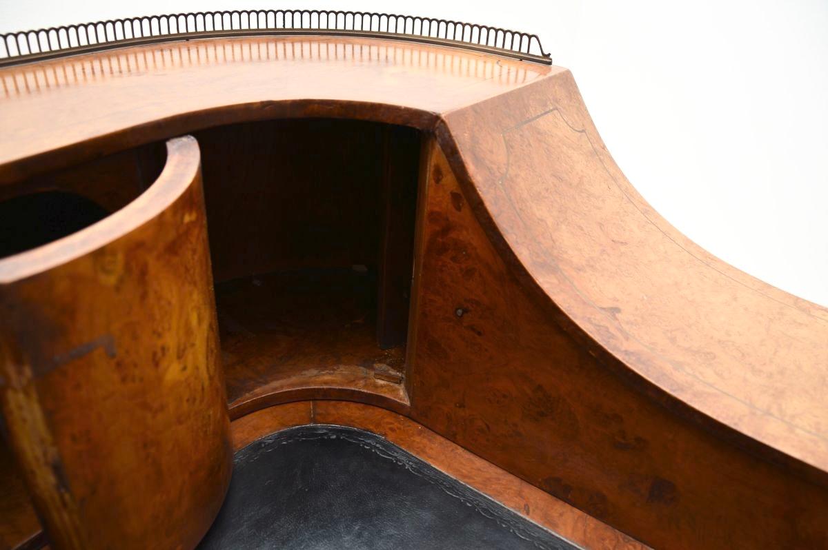 Antique Burr Walnut Carlton House Desk For Sale 2