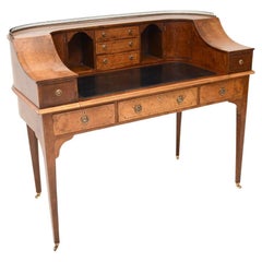 Antiker Carlton House-Schreibtisch aus Wurzelnussholz