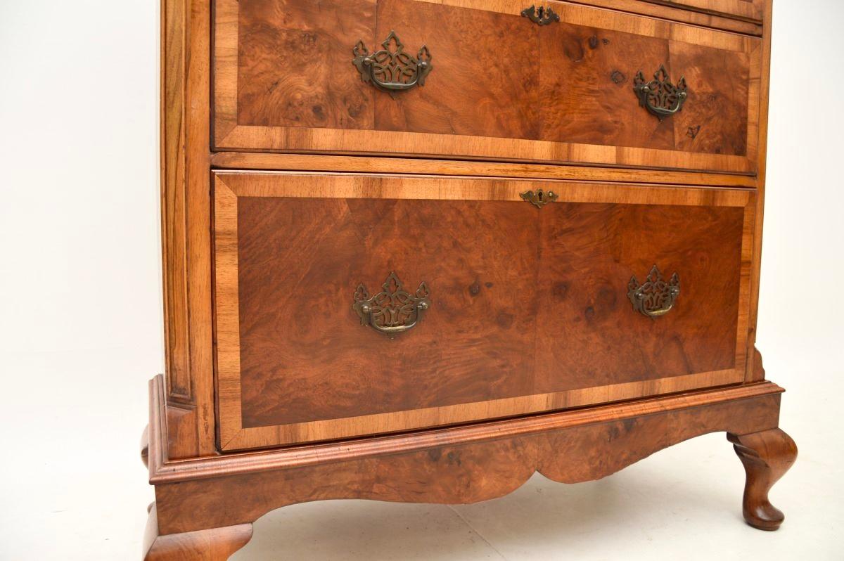 Antique Burr Walnut Chest of Drawers For Sale 6