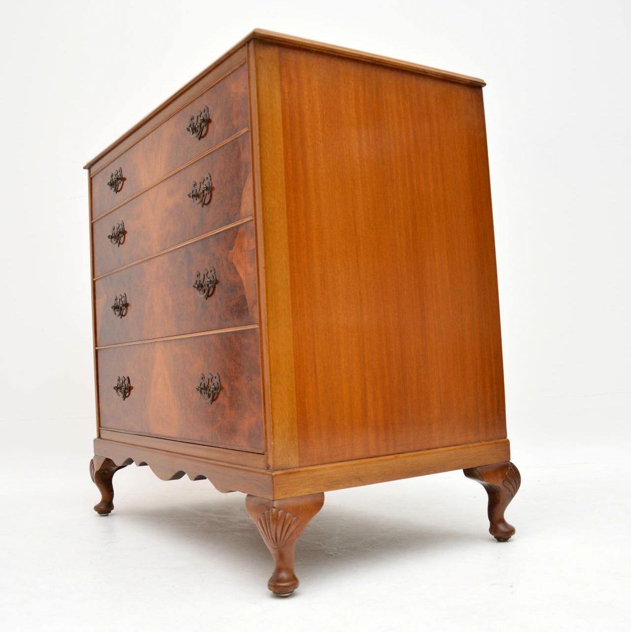 Queen Anne Antique Burr Walnut Chest of Drawers