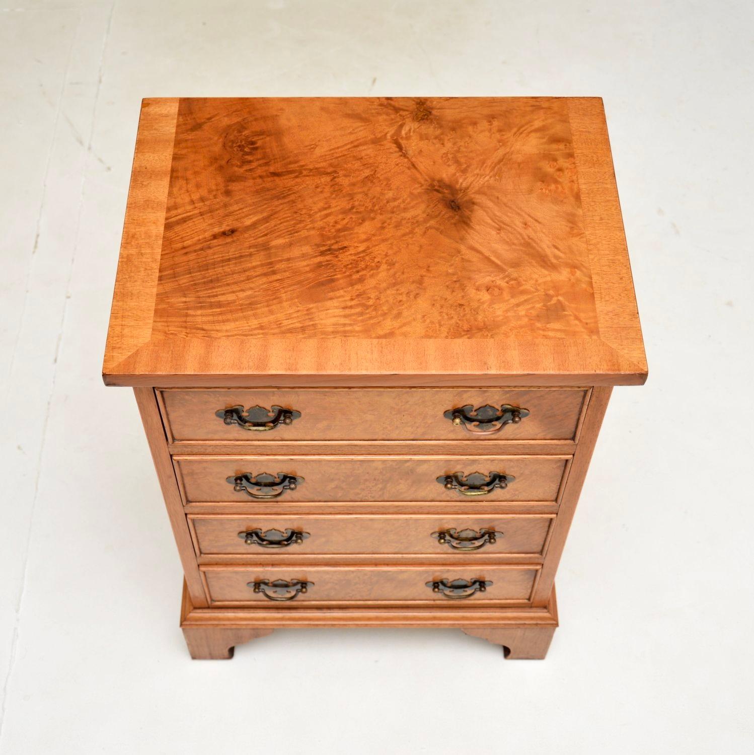 Mid-20th Century Antique Burr Walnut Chest of Drawers For Sale