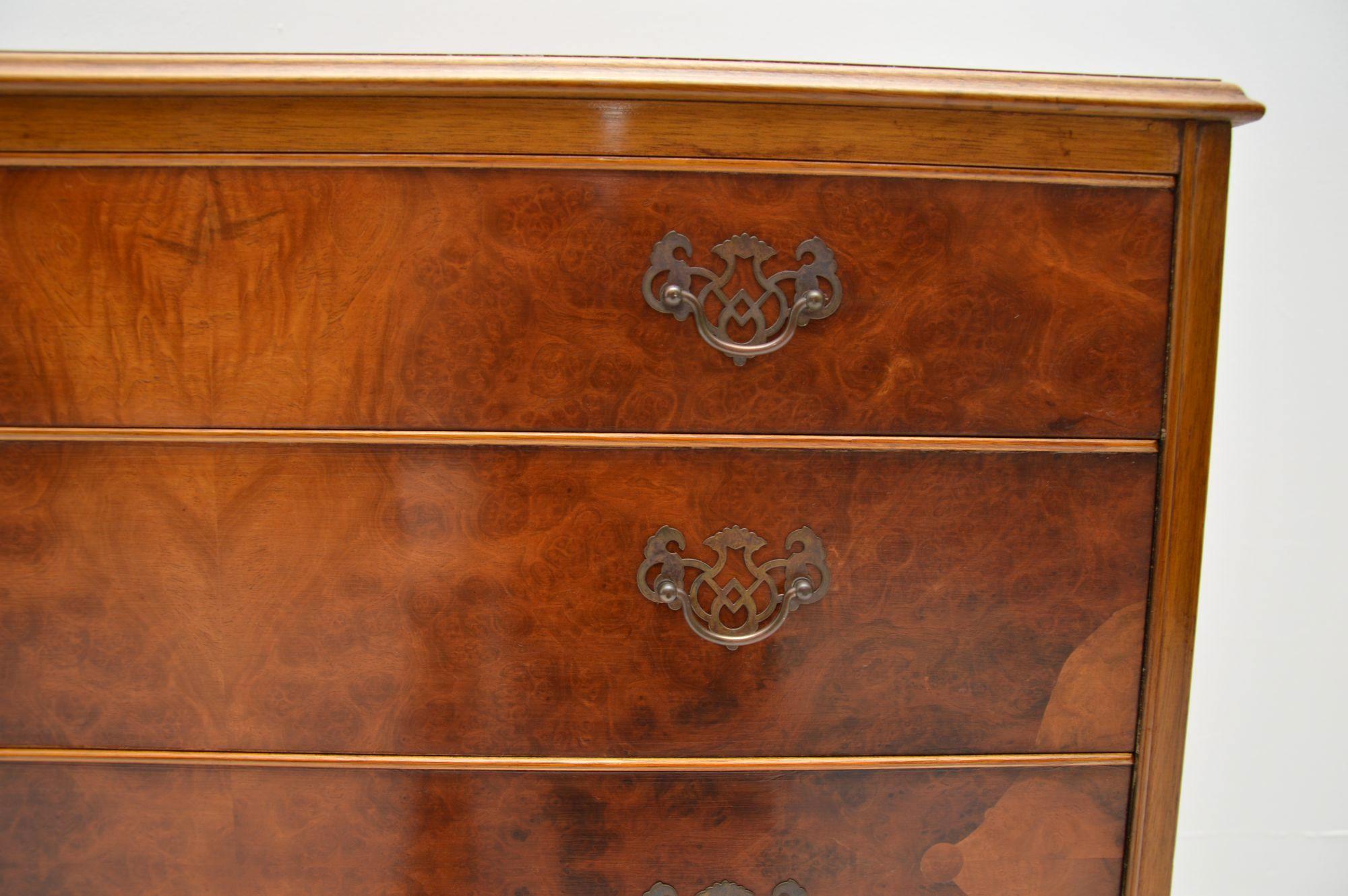 Antique Burr Walnut Chest of Drawers 2