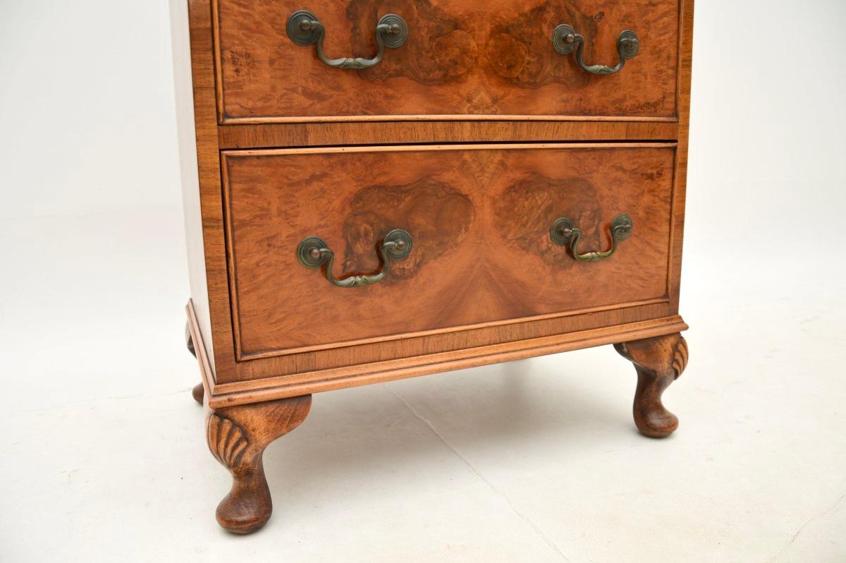 Antique Burr Walnut Chest of Drawers For Sale 2
