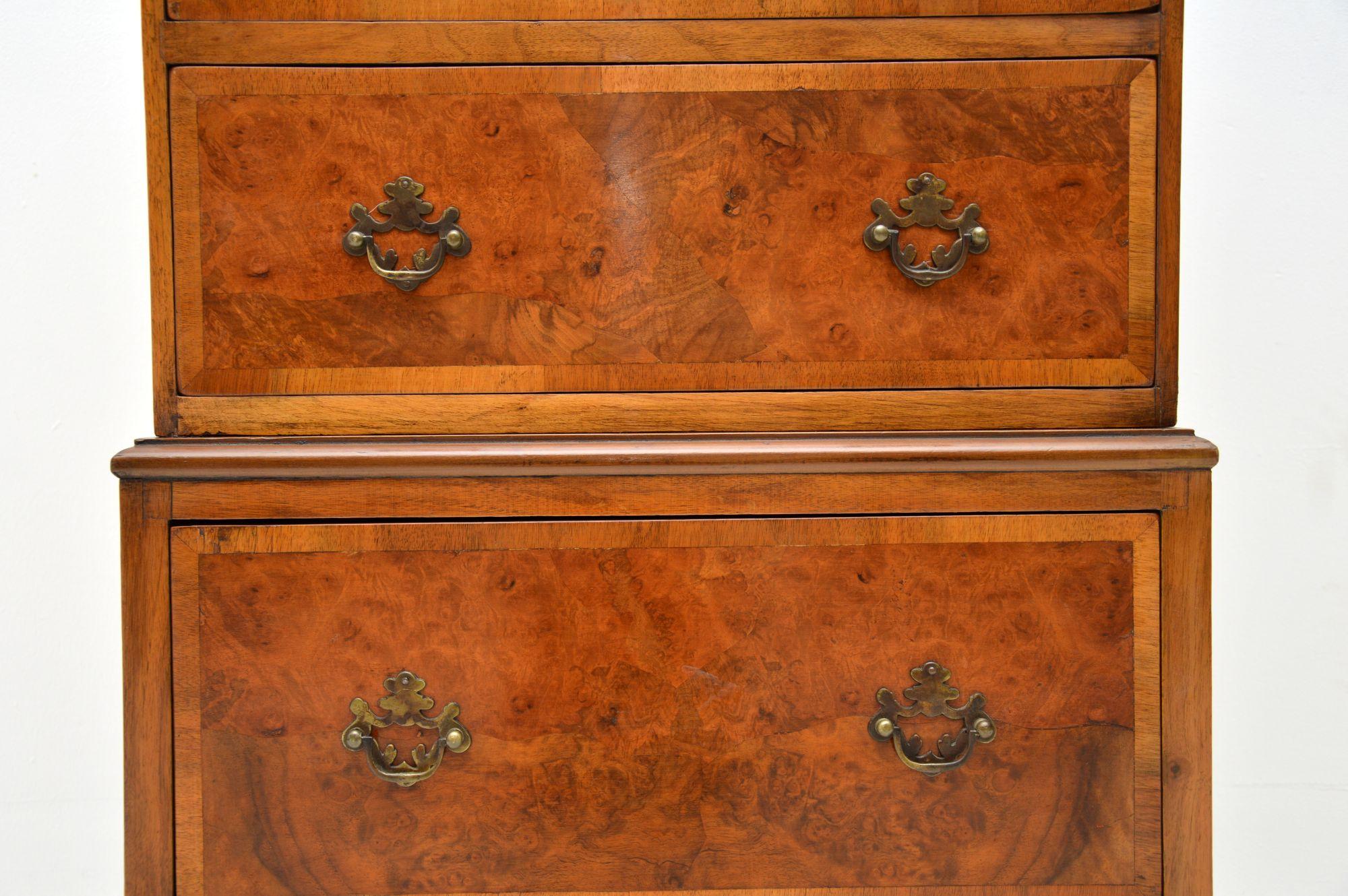 Antique Burr Walnut Chest of Drawers 2