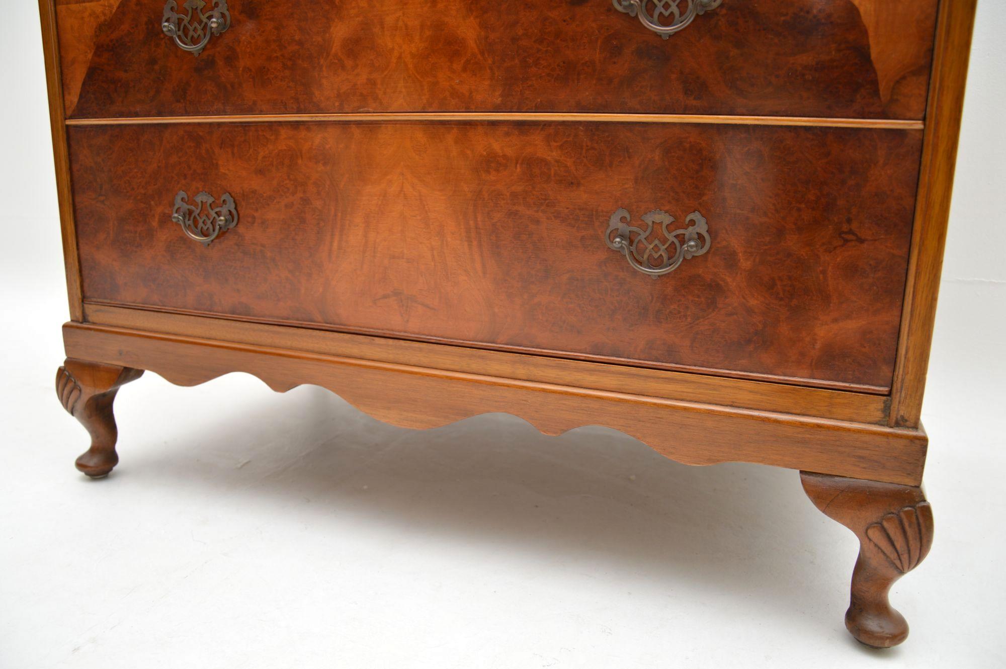 Antique Burr Walnut Chest of Drawers 3