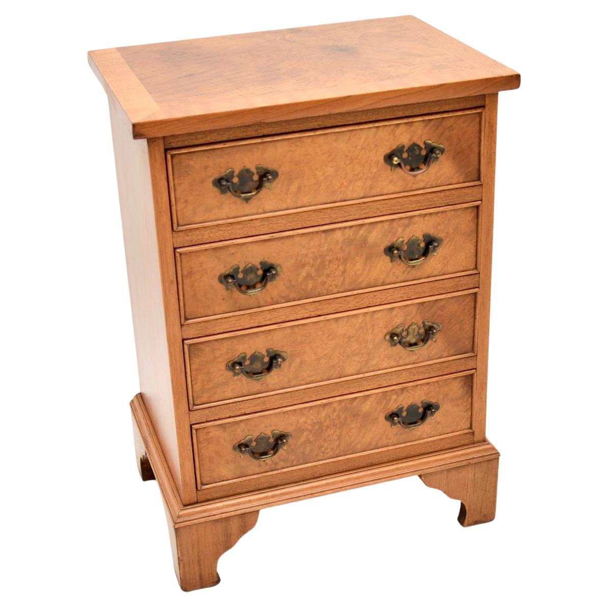 Antique Burr Walnut Chest of Drawers For Sale