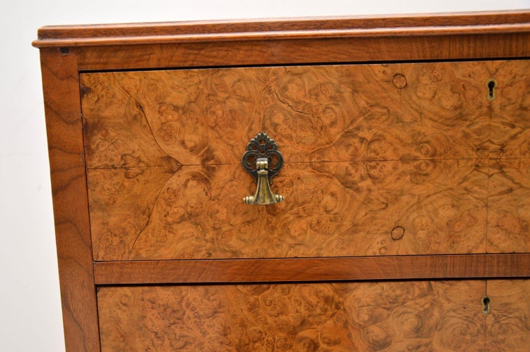 Antique Burr Walnut Chest on Cabinet 4